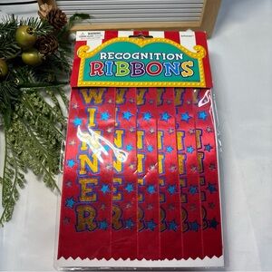 Recognition Ribbons - Red and Blue Winner Ribbons